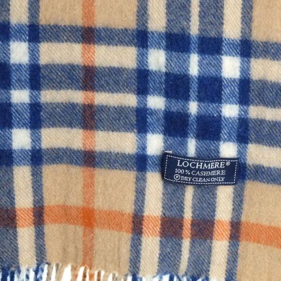 LOCHMERE 100% Cashmere Plaid Scarf - Picture 2 of 7